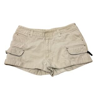 PS-3983 Periscope Y2K Low Rise Women's Tan Cargo Shorts Size 7 / 28